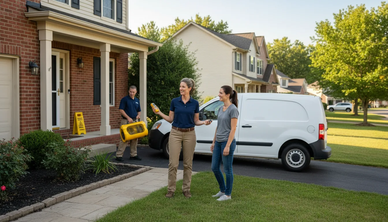 Residential water damage restoration in Sunset, LA
